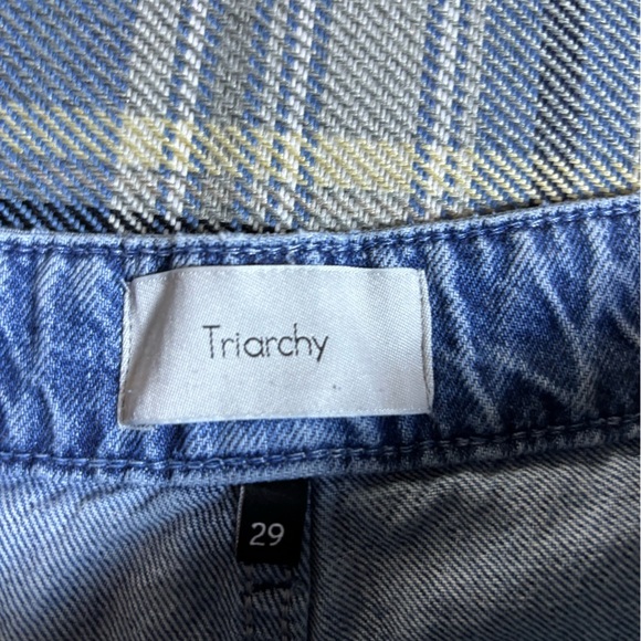 Triarchy Anthropologie Womens Wide Leg Crop Jean, Blue Medium Wash - Picture 7 of 7